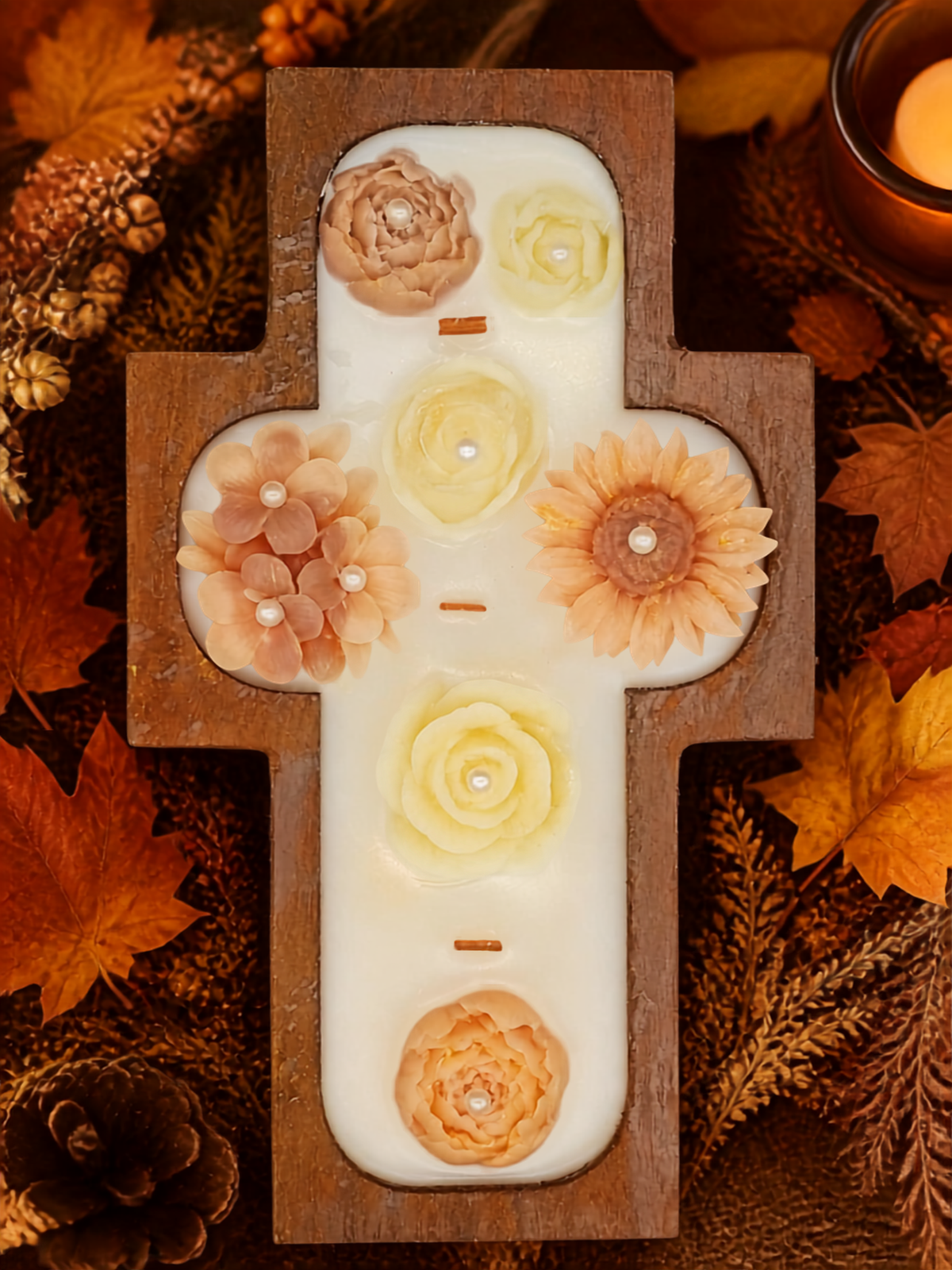 Cross Dough Bowl Candle